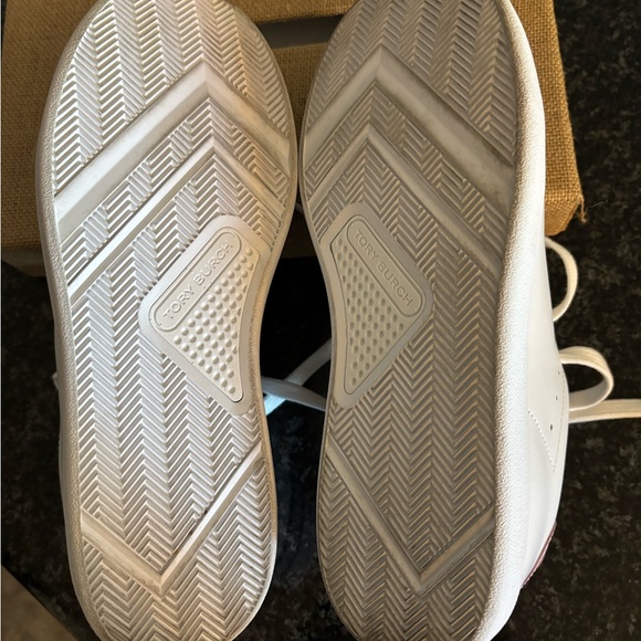 Tory Burch White and Pink Sneakers - Picture 10 of 13